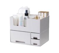Double Layer Cosmetic Storage Box - Stackable Makeup Organizer Desk with Drawers | Multi-Function Storage for Lipsticks, Eyeshadow, Brushes, Jewellery and Butter Objects