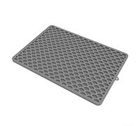 Double Layer Detachable Silicone Mat for Cat For Litter Box to Trap Scattered For Litter and Protect Flooring from Pet Waste (Gray)