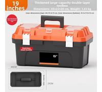 Double-Layer Device Bag for Electricians DIY Users - Heavy-Duty Pp Storage Box with Dual-Tier Organization Reinforced 19-Rib Structure Portable Hand-held Layout - 1 Pack(14-INCH)