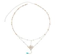 Double-layer Devil's Eye Body Waist Chain Mysterious and Sexy Beach Swimsuit Chain Adjustable Gold-plated Navel Jewelry Valentine's Day and Qixi Festival Birthday Gift for Your Girlfriend