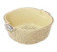 Double Layer Dish Drainer Basket Plastic Kitchen Strainer(A)