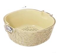Double Layer Dish Drainer Basket Plastic Kitchen Strainer(D)