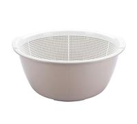Double Layer Drain Basket Fruit Colander Draining Bowl Plastic Vegetable Fruit Basket Kitchen Vegetable Basket Large Thickened Drain Bowl Basket for Kitchen