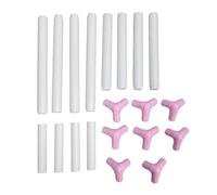 Double Layer Embroidery Frame Stand, Rectangular Plastic Tube Embroidery Hoop, Lap Stand Cross Stitch Stitching Holder Set with 20 Accessories, for Punch Needle and French Style Em (Pink)