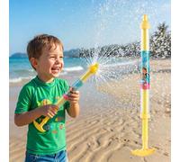 Double Layer Firework Water Gun, Multi Hole Spray Water Blaster, Water Squirt Toy, Summer Beach Pool Backyard Outdoor Water Toy, Pool Party Gift for Garden/Party - Yellow