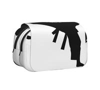 Double Layer Flip Top Pencil Case, Large Capacity 20cm Oxford Fabric School Supply Organizer for Students Teens, pen bag for Travel Sketching, taekwondo martial arts, Exam Essential Stationery Box