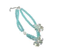 Double Layer Floral Pearls Necklace Elegant Collarbone Chain Vintage French Charm Inspired Neck Jewelry For Women Double Layer Pendant Clavicle Chain