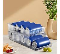 Double Layer Fridge Can Organizer, 2 Tier Rolling Can Dispenser, Fridge Beer CanOrganiser Soda CanDispenser, FridgeBeer CanSoda Pop CansStorage Pantry Organisation for Kitchen Pantry Refrigerator