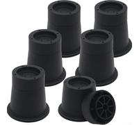 Double Layer Furniture Lifting Pads Compatible with Round & Square Legs Protects Floors from Damage (6PCS)