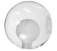 Double Layer Glass Globe Lamp Shade for G9 Wall Sconces | Spherical Cover, Triple Recessed Design, 2cm Hole Diameter, Modern Fixture Refurbishment
