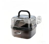 Double-layer Hamster Cage, Multipurpose Small Animal Habitat With Clear Lid, Spacious Enclosure For Hamsters, Rats, Hedgehogs, Bunnies, Sugar Gliders & Tiny Pets, Black