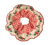 Double Layer Headband Elastic Head Rope Fashionable Scrunchy Embroidery Design Accessories Sweet Accessories for Women, フリーサイズ