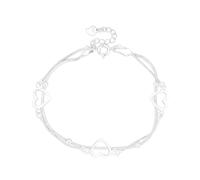 Double Layer Hollow Autumn And Winter Must Have Jewelry Temperament Hand Jewelry Necklace Pack for Women (Silver, One Size)