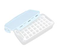 Double Layer Ice Cube Tray 1.7L Large Capacity 64 Grid Soft Silicone Ice Mold Maker with Lid for Home Kitchen Restaurant Bar Party