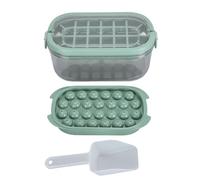 Double Layer Ice Cube Tray with 54 Grids, Beige Soft Bottom, Large Capacity Ice Maker - Easy Release, Airtight Storage Bin, Multipurpose Use (Green (Soft Bottom Type))