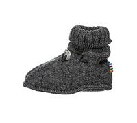 Double Layer Merino Wool Fleece Baby Booties 80 Charcoal