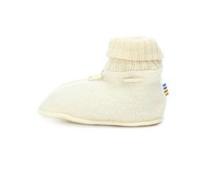 Double Layer Merino Wool Fleece Baby Booties Cream 60
