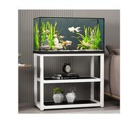 Double-Layer Metal Fish Tank Stand - Slish rium Sto Shelves for Home & Office - , Space-Saving Solut for Fish Lovers and tic Enthusiasts