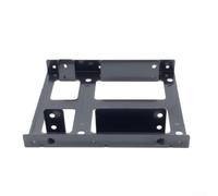 Double Layer Metal Frame for 2.5 Inch SSD and HDD, Converter Adapter Holder for Mounting Two Drives in 3.5 Inch Bay, Made of Iron with Black for Surface
