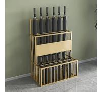 Double Layer Metal Umbrella Stand - Stylish Organizer for Hotel Lobby, Hallway & Entryways - Perfect for Public Spaces & Home Décor, Durable & Space-Saving