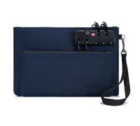 Double Layer Money Bag with Lock - Men & Women's Bank Accessories Pouch, Cash and Notary Bag with Zipper (Blue)