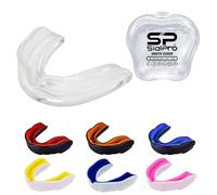 Double Layer Mouthguard Slim Fit, Senior Junior Gum Shield with Case for Boxing, MMA, Rugby, Martial Arts, Judo, Karate, Hockey and All Contact Sports (Junior (<11 Years), Clear)