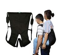 Double Layer Patient Lift Sling Carrier One-Person Transferring Belt for Carrying Up and Down Stairs to Bed,Wheelchair,Chair,Car,Vehicle for Elderly,Handicapped,Disabled,Bedridden (Black, Large)