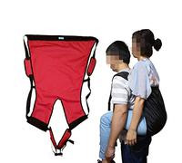 Double Layer Patient Lift Sling Carrier One-Person Transferring Belt for Carrying Up and Down Stairs to Bed,Wheelchair,Chair,Car,Vehicle for Elderly,Handicapped,Disabled,Bedridden (Red, Large)