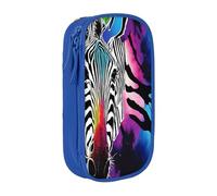 Double Layer Pencil Case for Teenage Girls, Exotic Tribe Tie Dye Style Pen Bag, Large Capacity Durable Zippered Stationery Organizer for School College Office Travel, Art Supply Pouch with Pen Slots