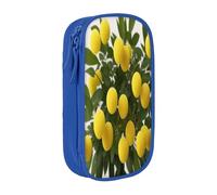 Double Layer Pencil Case for Teenage Girls, Round Chrysanthemums Pen Bag, Large Capacity Durable Zippered Stationery Organizer for School College Office Travel, Art Supply Pouch with Pen Slots