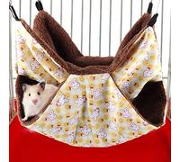 Double Layer Pet Hammock, Soft Polyester Peach Skin Hanging Bed, Velveteen Pet Bed with Warm Design, Ideal for Small Pets & Birds (Small Size)