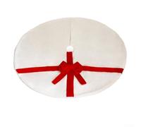 Double layer plush fabric For Christmas tree skirt for 47 inch trees, crafted to secure easily around the base and elevate seasonal decor