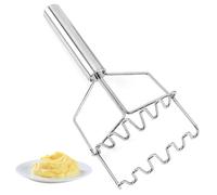 Double Layer Potato Masher - Stainless Steel Kitchen Gadget, Durable Ergonomic Food Masher, Multifunctional Vegetable Bean Avocado Tools|Ideal for Cooking, Baking, Preparing