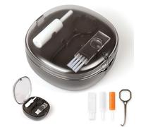 Double-layer Retainer Storage Case with Belt Chewing,Removal Tool,Cleaning Brush,Built in Mirror Orthodontic Retainer Case,Mouth Guard Case (gray)