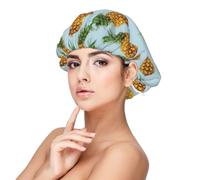 Double Layer Reversible Hair Wrap Satin Sleep Pineapple. Cap Bonnet for Braid Curly Hair Satin Bonnet, Black, One Size
