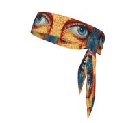 Double Layer Reversible Tie Sports Headband for Women & Men,print eye candy