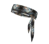 Double Layer Reversible Tie Sports Headband for Women & Men,print speakeasy