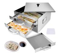 Double-layer Rice Roll Steamer, 304 Stainless Steel Rice Noodle Maker, Drawer-type Anti-scalding Design, Multi-function Steaming Cooker, Commercial And Household Dual-use