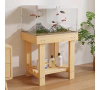 Double-Layer rium Stand - Sturdy Wooden Rack for Fish Tan & Reptiles Multi-Purpose Indoor Sto Solut &Fish Tank Base