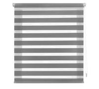Double Layer Roller Blind 65x350 cm - Thermal Insulation & UV Protection Adjustable Dark Grey Double Roller Shade for Living Room Bedroom Kitchen with Easy Clamp Installation