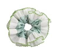 Double Layer Ruffle Elastic Hair Ties Soft Comfortable Fabric Scrunchies Fashion Accessories For Women And Girls