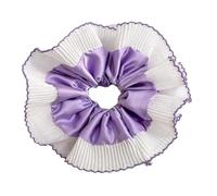 Double Layer Ruffle Elastic Hair Ties Soft Comfortable Fabric Scrunchies Fashion Accessories For Women And Girls