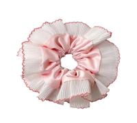 Double Layer Ruffle Elastic Hair Ties Soft Comfortable Fabric Scrunchies Fashion Accessories For Women And Girls