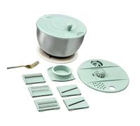 Double Layer Salad Spinner with 304 Stainless Steels Basket for Efficient Vegetable Fruit Drying and Washing Kitchen Tool Two Layer Vegetable Fruit Washer