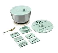 Double Layer Salad Spinner with 304 Stainless Steels Basket for Efficient Vegetable Fruit Drying and Washing Kitchen Tool Efficient Vegetable Water Remover