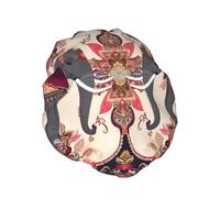 Double Layer Shower Cap Reusable Waterproof Shower Cap Classical Elephant Totem Shower Caps for Women Uk
