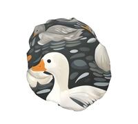 Double Layer Shower Cap Reusable Waterproof Shower Cap Crowds cartoon ducks Shower Caps for Women Uk