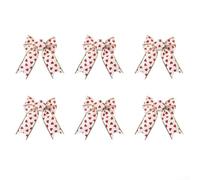 Double Layer Snowflake Bow Ribbons, Festive Double-Layer Snowflake Bow Ribbon Set, For Christmas Tree And Home Decoration, Made From Silk Cloth(F)