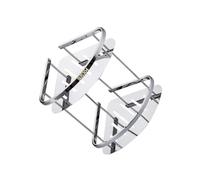 Double Layer Stainless Steel Corner Bathroom Shelf - Thickened Triangle Storage Rack for Cream Soap & Toothpaste - Space-Saving Minimalist Vanity nizer