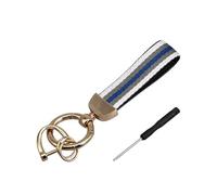 Double Layer Striped Keychain with Rings Generic Fit for Car Keys and Home Keys Sturdy Multi Color Design